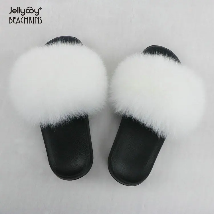 

Spring Summer New Ladies Plus Size Open Toe Furry Sandals Colorful Platform Shoes Casual Thick-soled Fur Slippers, Picture showns