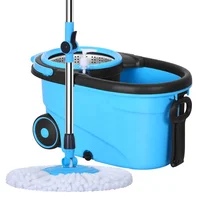 

High quality cleaning microfiber magic movable mop bucket convenient drain ultrafine fiber rotation mop