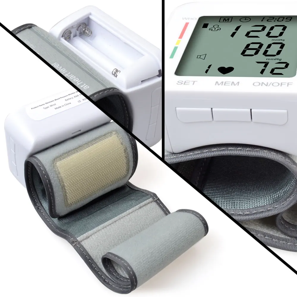 Automatic Wrist Watch Digital Blood Pressure Meter