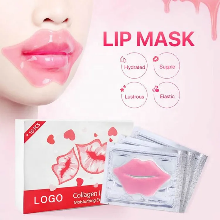 

Rts Plumper Lip Care Moisturizing Organic Sleeping Jelly Hydrogel Gel Patch Sheets Care Collagen Lip Mask