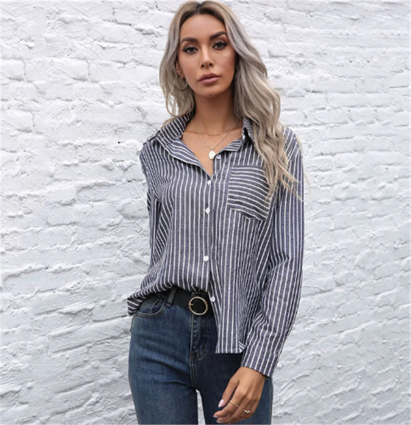 

D4070 Private Label Striped Unisex Shirts For Women