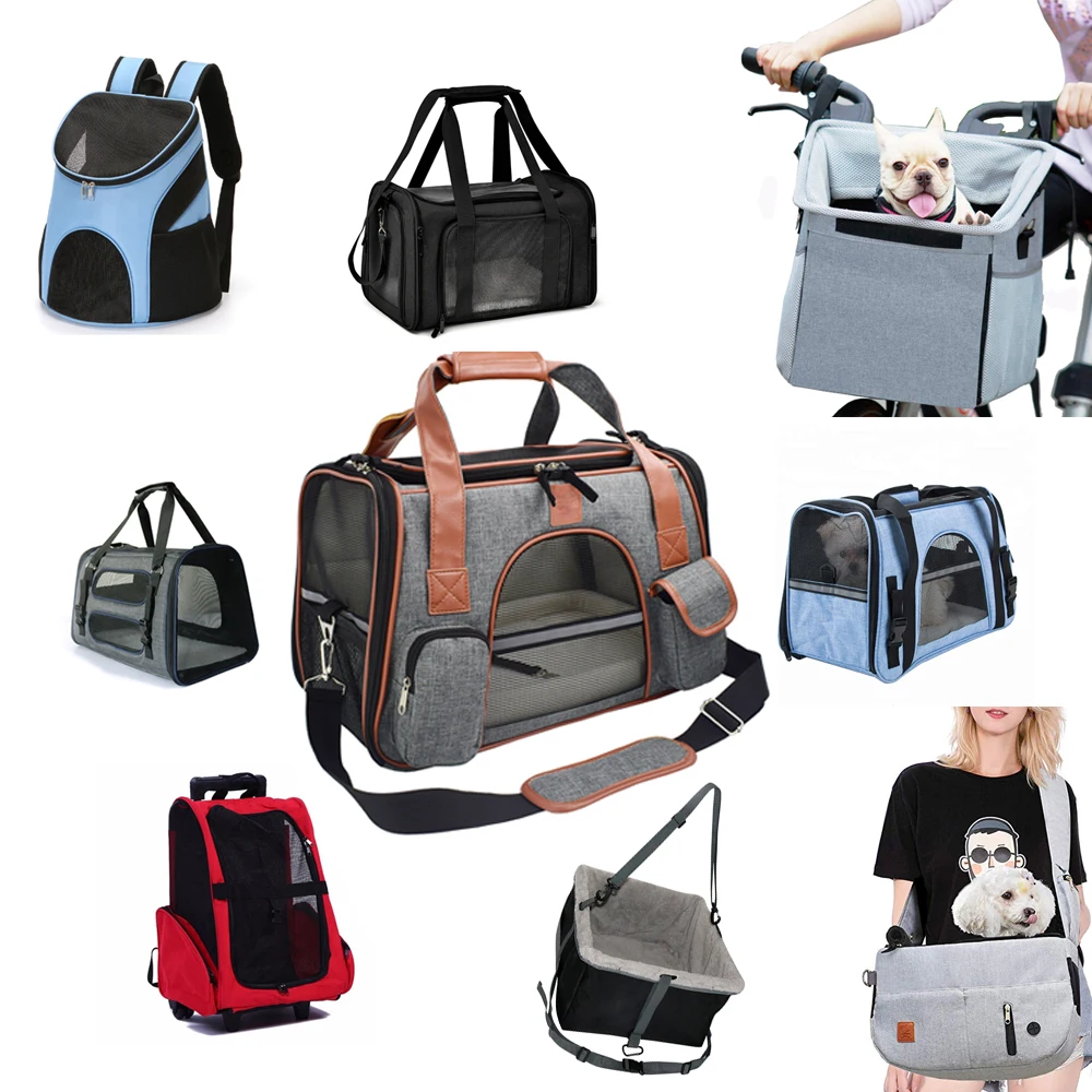 

20" 17" Soft Sided Pet Travel Carrying Handbag Airline Approved Pet Carrier