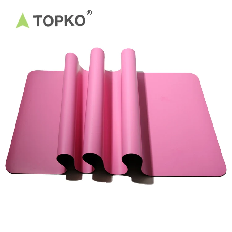 

TOPKO wholesale private label amazon hot sale durable eco-friendly PU rubber yoga mat, Green, blue, purple and black or customize