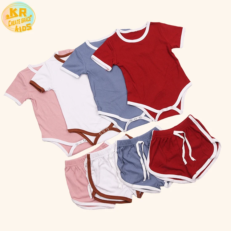 

Unisex Shorts Baby Toddler Girl Set Romper Fashion 2pcs Kids Clothes Set For Summer