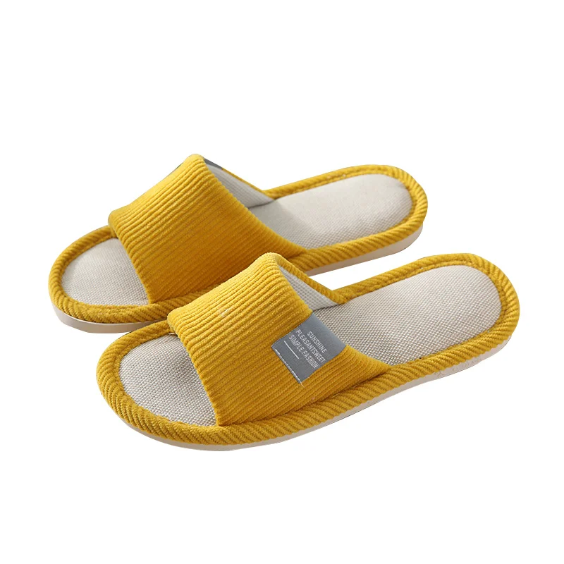

Hot selling flat linen slippers new style slipper couple luxury home Couples slippers, Picture