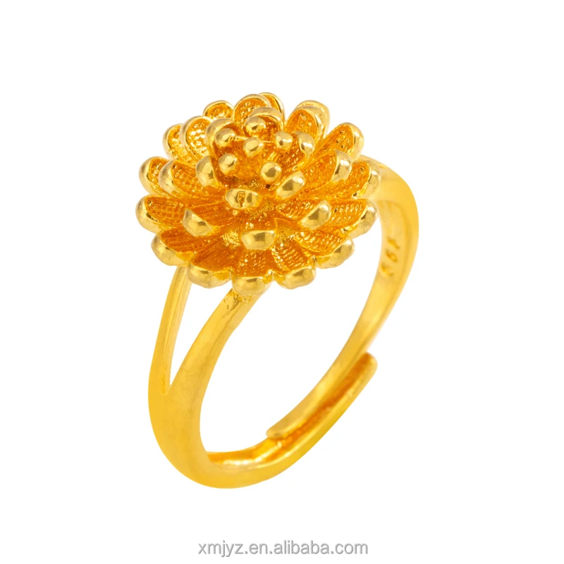 

Consignment Source Wholesale Brass Gold-Plated Jewelry Large Chrysanthemum Ring Female Fashion Korean Creative Ring