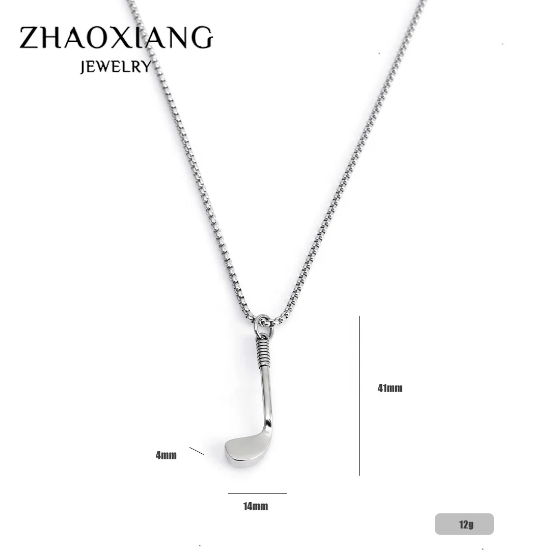 

Golf Club Necklaces Design Women Stainless Steel Jewelry Accessories Of Quality Hip Hop New Trends