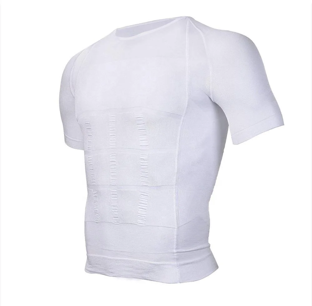 

Men's Body Shaper Slimming Shirt Tummy Vest Thermal Compression Base Layer Slim Muscle Tank Top Shapewear, Black/white/blue