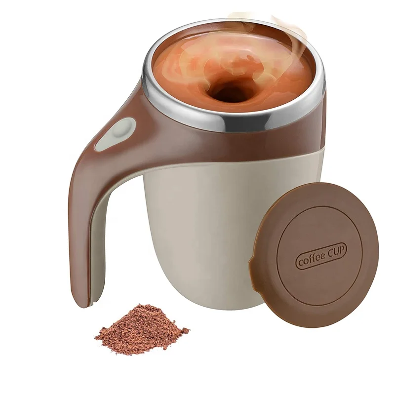 

Double Insulated Self Stirring Mug Electric Lazy Automatic Mixing Stainless Steel Travel Coffee Mug, Customized colors