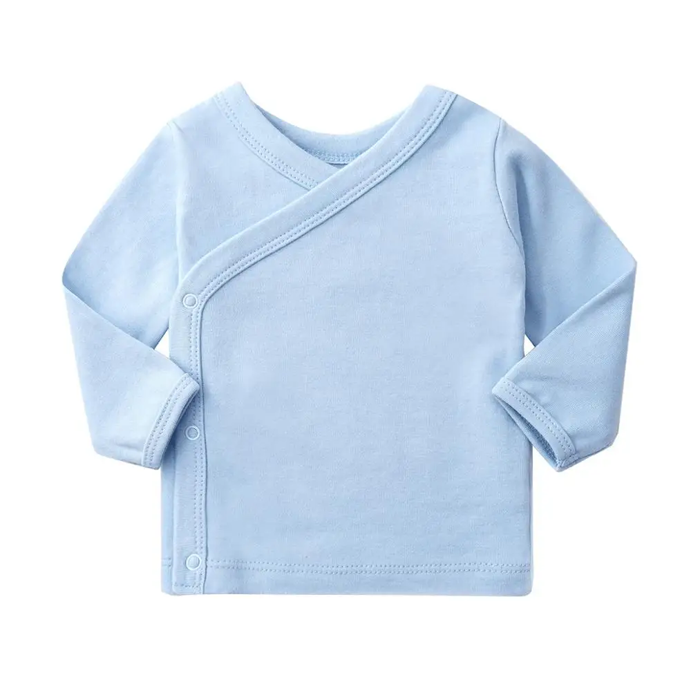
Newborn Baby Boy Girl T-shirt Infant Long Sleeve Cotton Solid Shirt Cute Baby Spring Autumn Top Clothes 7 Colors Available 