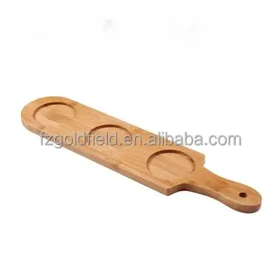 

Manufacturers Wholesale Bamboo And Wood Round Bread Dinner Beer Beverage Tray Dessert Plate, Natural