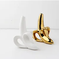 

Household items banana shape ceramic creative vase home decoration
