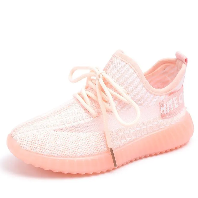 

new style lightweight mesh breathable sports shoes boys shoes girl's casual sport branded sneakers kids shoe, Black, pink, green