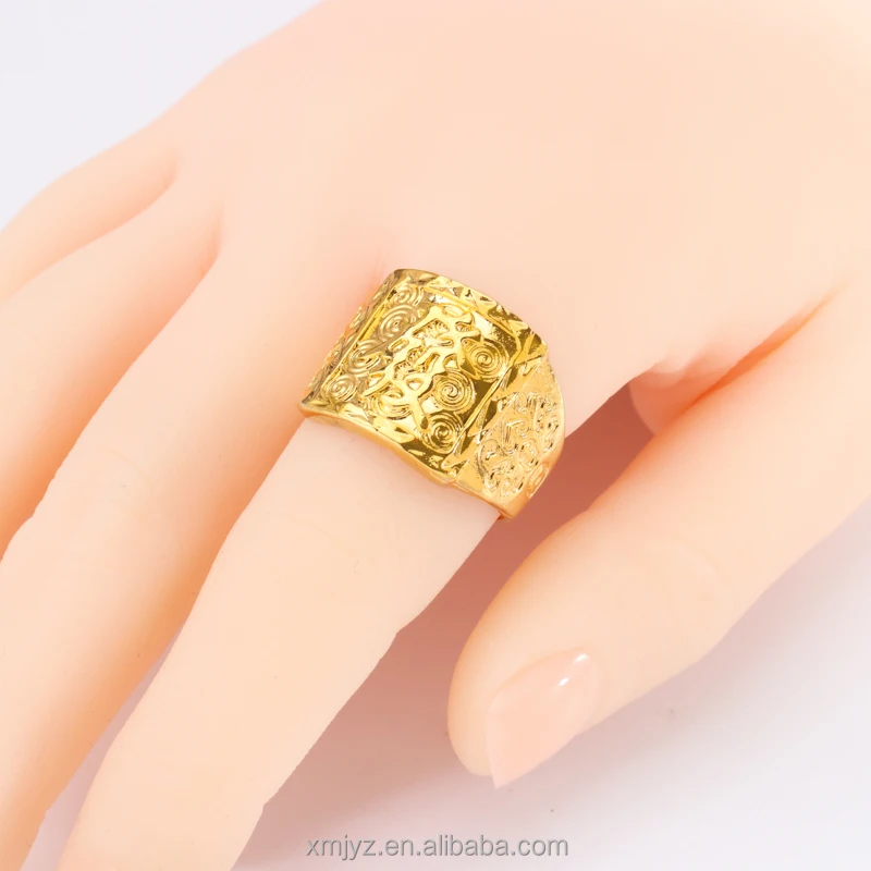 

Foreign Trade New Ring European And American Brass Gold-Plated Auspicious Cloud Hair Ring Female Manufacturer Wholesale Jewelry