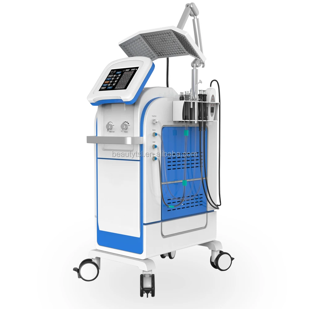 

Professional diamond microdermabrasion oxygen facial machine 7 in 1 spa aqua massage equipment, White-blue or customized color