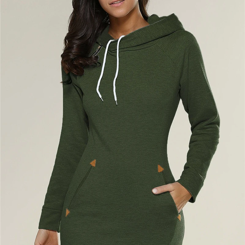 

New arrived winter pullover long sweatshirt women hoodie dress fur coats for woman trendy, Picture showns