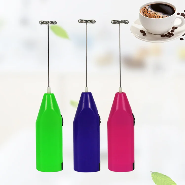 

Milk Frother Kitchen Whisk Mixer Hand Milk Foamer for Coffee Cappuccino Creamer Frothy Whisker, Black, silver, purple, green, coffee