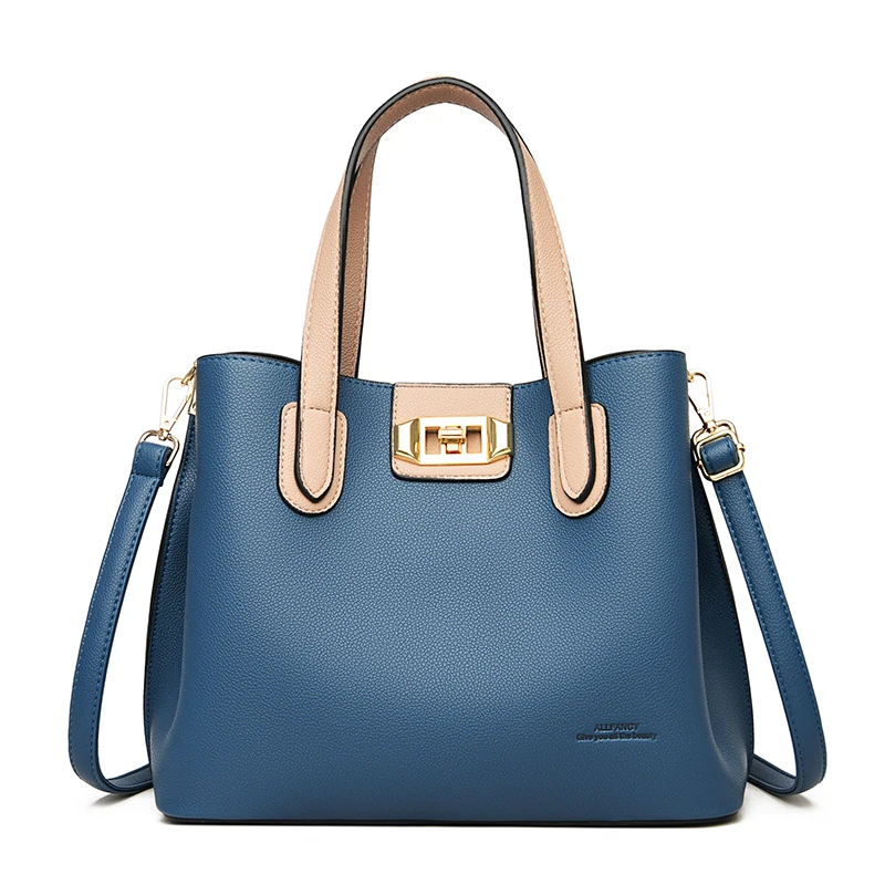 

2021 High Quality Elegance Leather Shoulder Tote Bag For Women, Color1/2/3