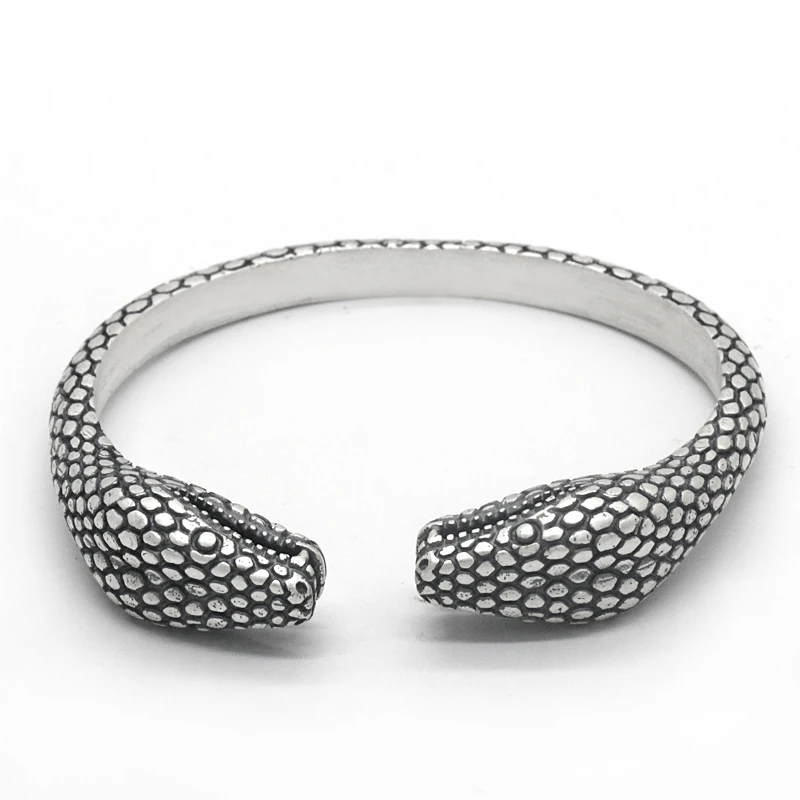 

925 Sterling Silver Two Snake European Style Bangles in Jewelry For Women Gift
