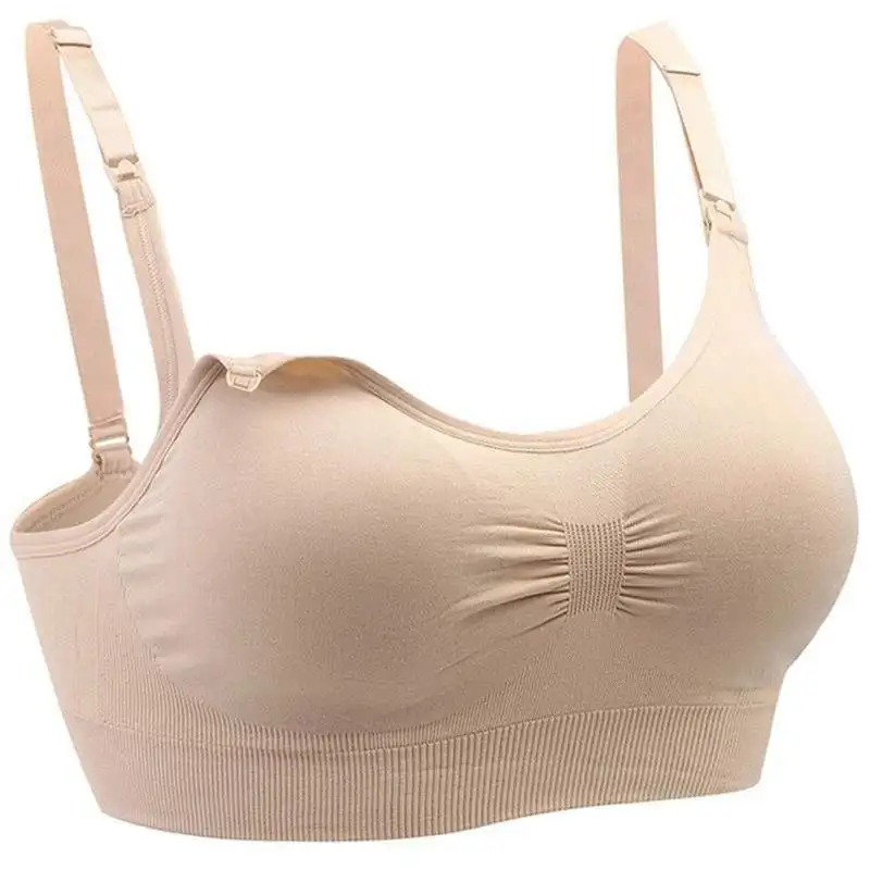 

High Quality Plus Size Nursing Bra Breathable Women Breastfeeding Underwear Seamless Maternity Bra Push Up, As the picture shows