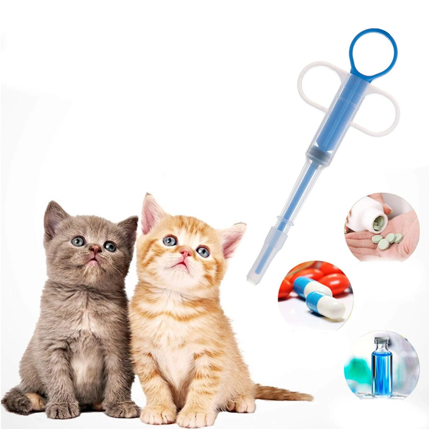 

Pet Cat Dog Medicine Dispenser Pill Feeder Syringe Tablet Piller Gun Shooter Soft Tip Medical Feed Tool Kit for Animals Supplies
