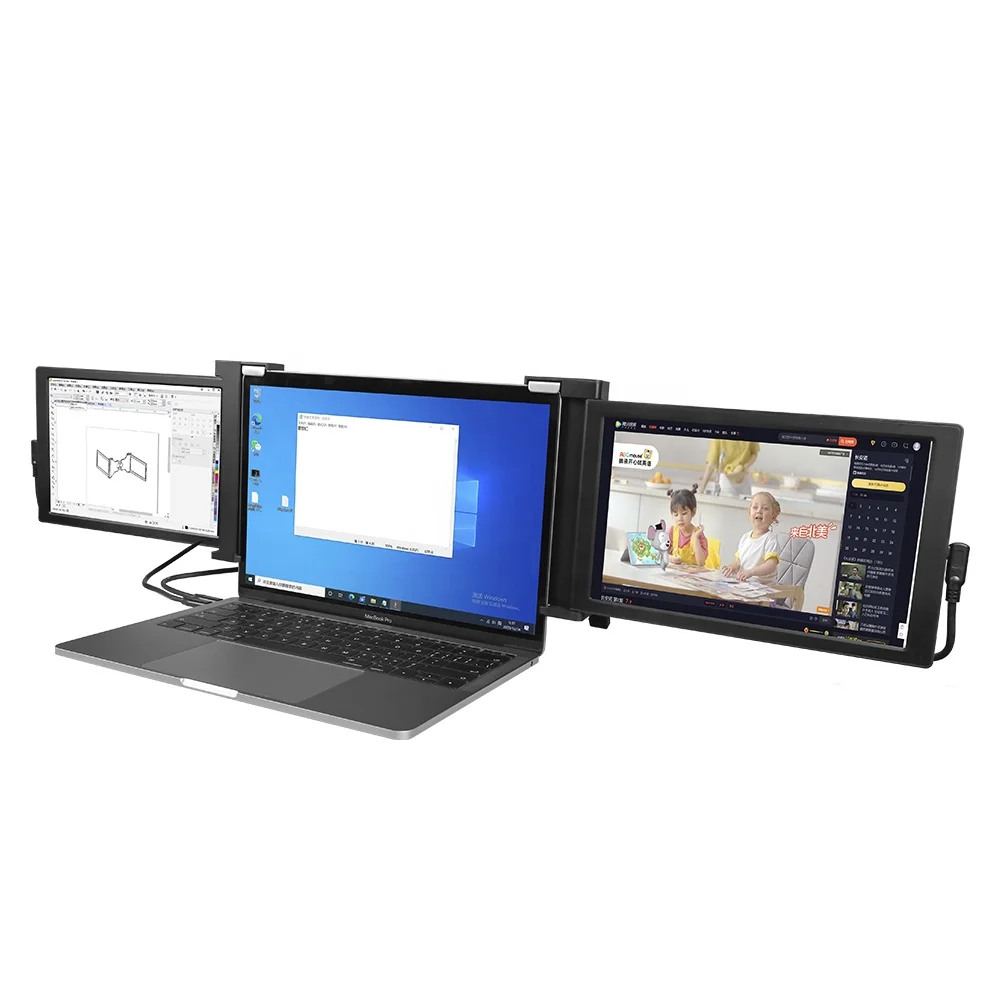 

ODM offered 10inch Black FULL HD 1920 1200 IPS HDMI Type C dual triple dobbelt screen laptop For Business and gaming