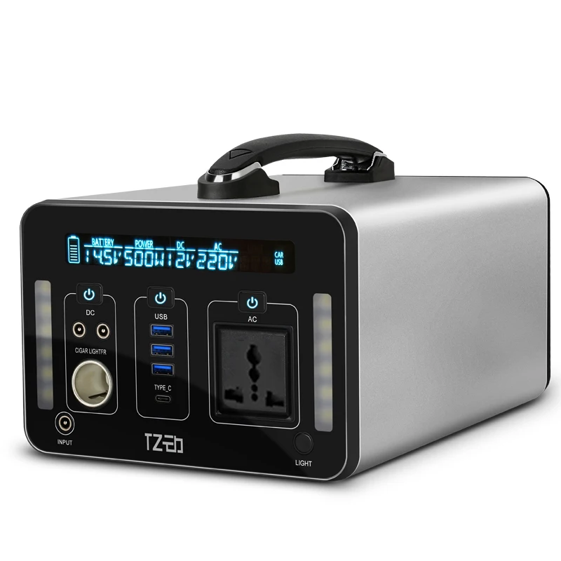 

Top Quality Long Life 500w Power Supply Portable Power Station for Hiking with Lithium Ion Battery , 220V 110V Rental Power Bank