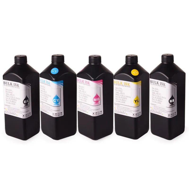 

Ocbestjet 1000ML Hard UV Ink LED UV Ink Printing For Epson DX5 DX6 DX7 TX800 UV Printing Flatbed Printer