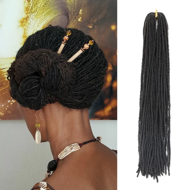 

18 Inch Sister Locks Hair Extensions Pure Color Blonde/brown/black Dreadlocks Synthetic Hair For Women Crochet Hair