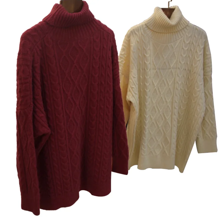 

Hot selling Two color sweater Solid turtleneck Baggy Best Quality with price