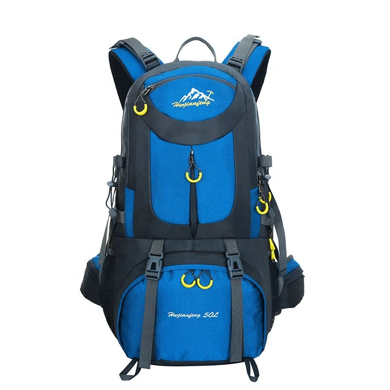 

Wholesale 50L trekking water-proof polyester ergonomic sport backpack bag camping bag, Customized
