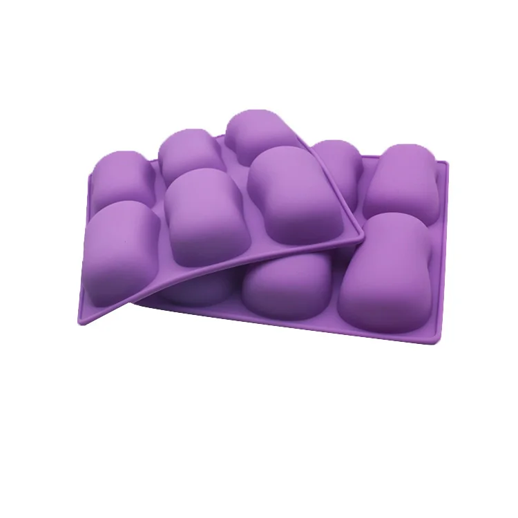 DIY food grade silicone 6-connected skin-friendly irregular big soap mold Aromatherapy  Cold mold for soap mold custom