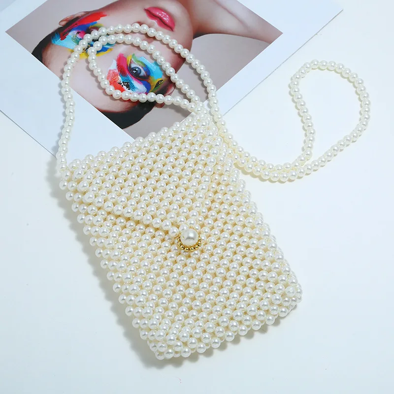 

Top Quality Handmade Pear Clutch Shoulder Bag Pearl Stone Purse Noble Crystal Beaded Tote Bag Wedding Evening Handbag YGC-001, Picture