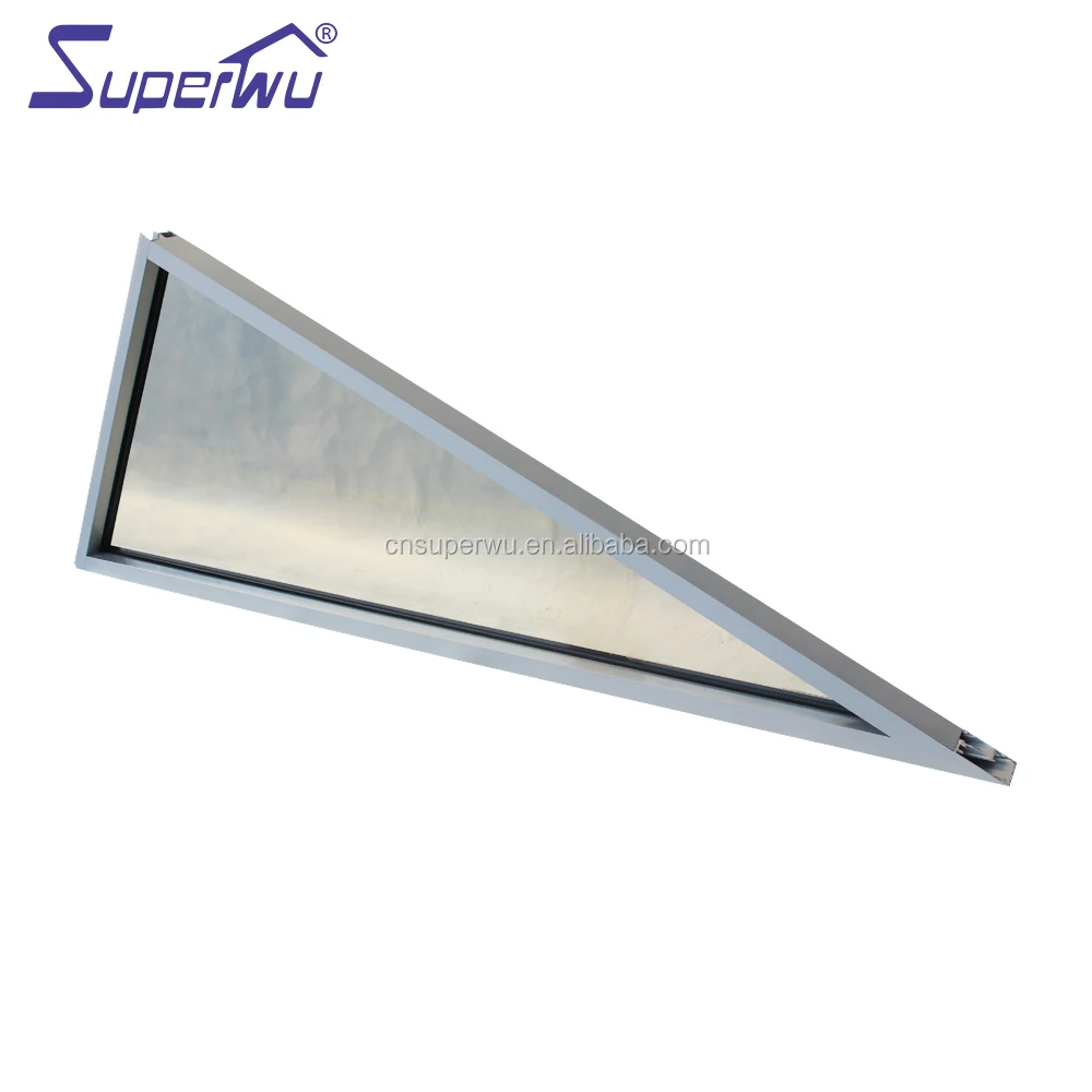 aluminum triangle window design with double glass