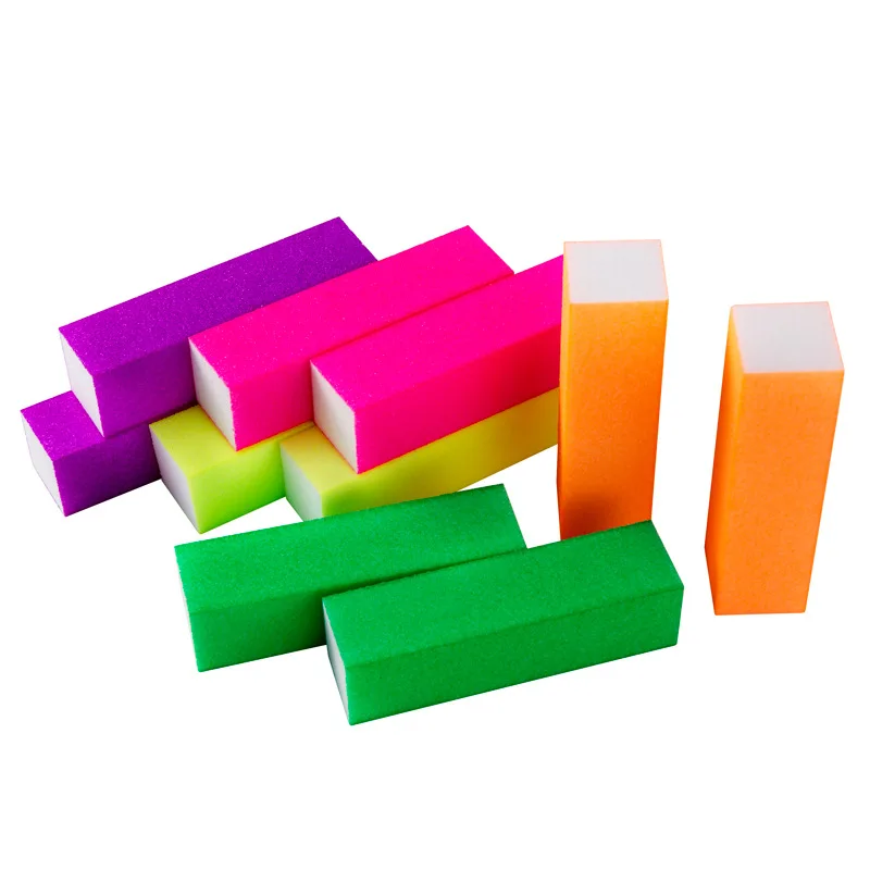 

Wholesale 4 Sided Sandpaper Nail Sanding/Piolishing File Washable 4 Way sponge Nail buffer block