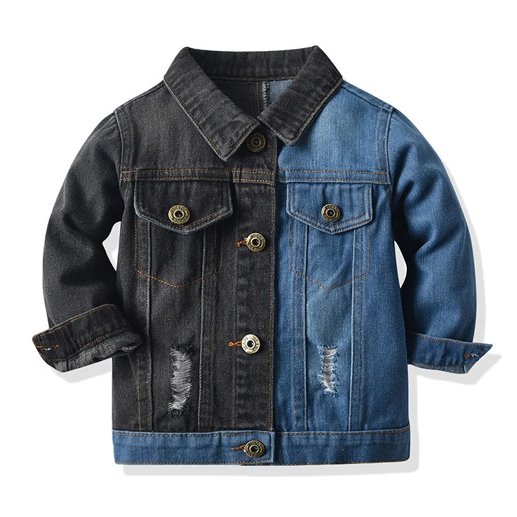 

Fashion Streetwear Clothing Long Sleeve Coat Kids Boy Denim Outdoors Jacket Children Boy's Jeans Jackets Coats, Blue