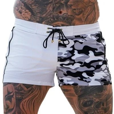 

New summer wholesale camouflage color matching swimming short beach pants, Picture shows