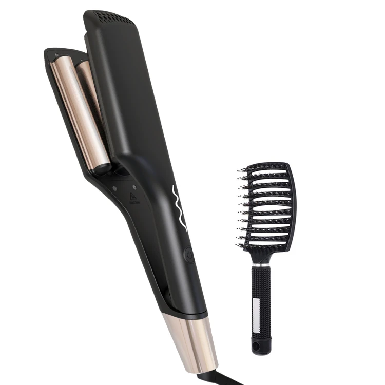 

Latest New Design Wand, Led Display Ruber 3 Barrel Hair Waver Styling Tool/, Customized/black