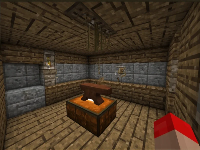Minecraft village blacksmith with anvil