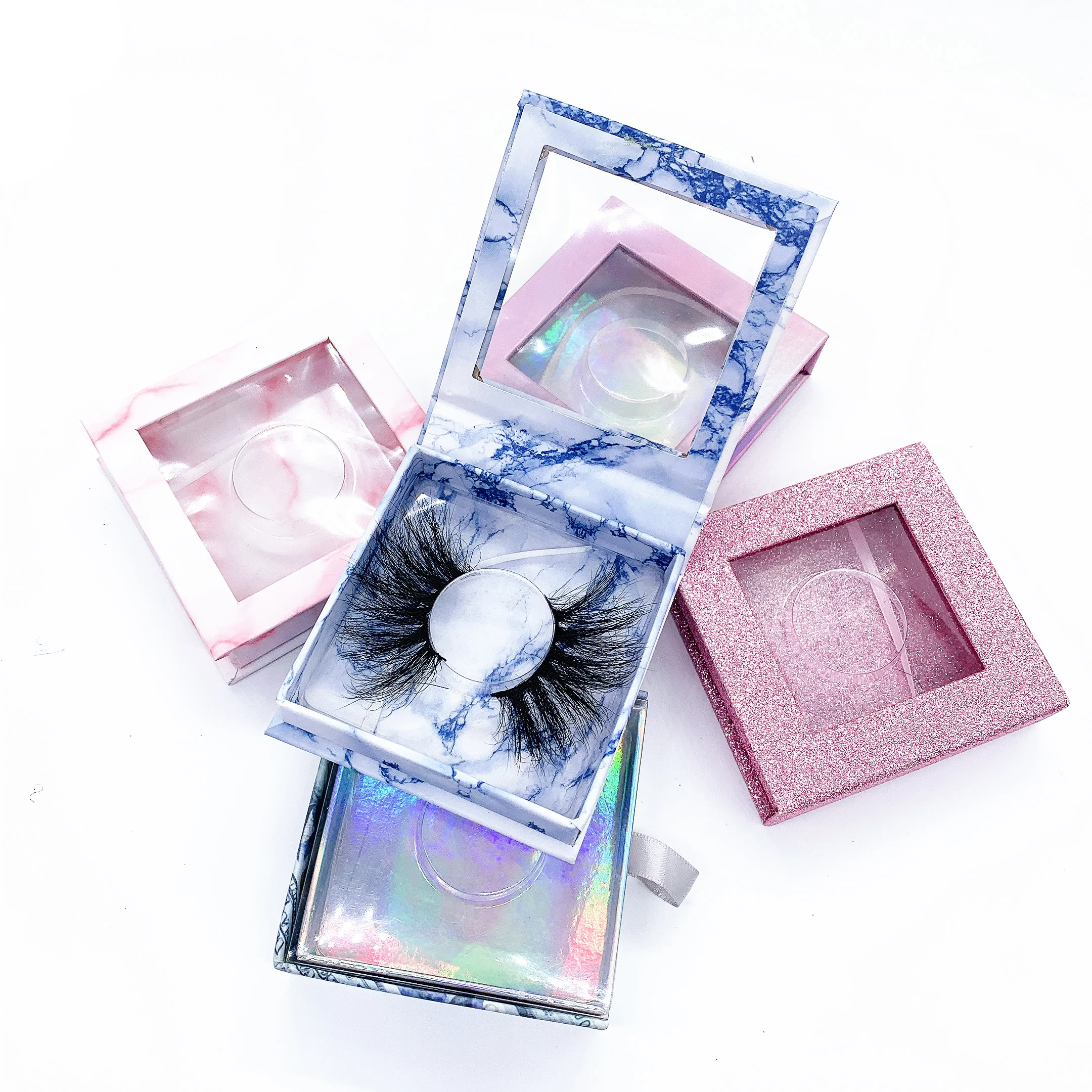 

Wholesale 3d mink eyelashes private label lash custom eyelash packaging, Black color