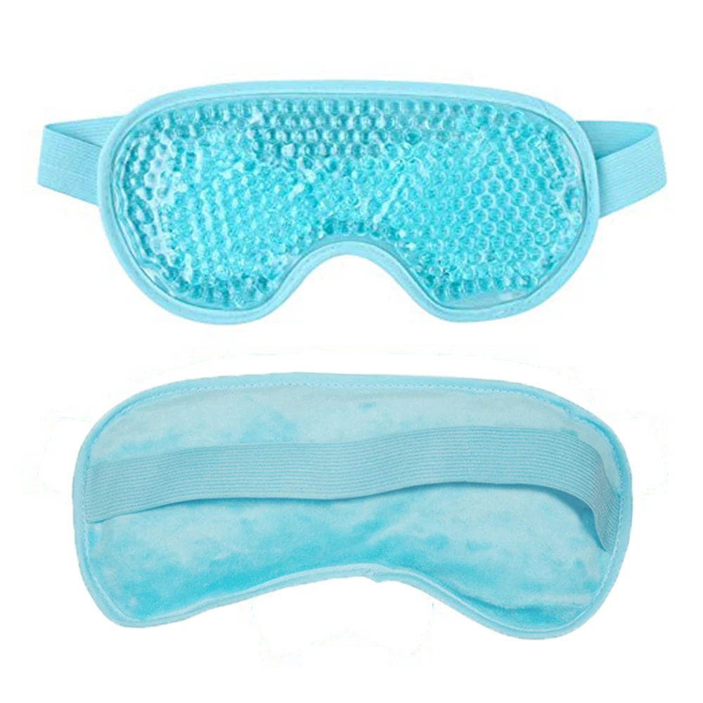 

New Reusable Beads for Hot Cold Therapy Soothing Relaxing Beauty Gel Eye Ice Goggles Sleeping Mask, Blue/green/pink