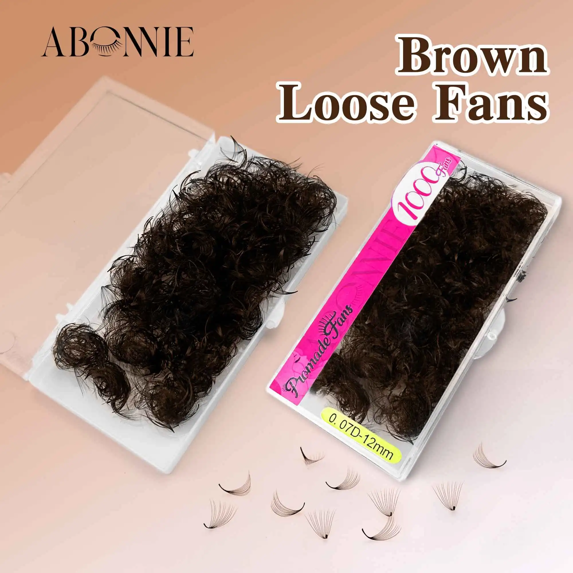 Abonnie Coloured Pro Made Eyelash Speed Fans