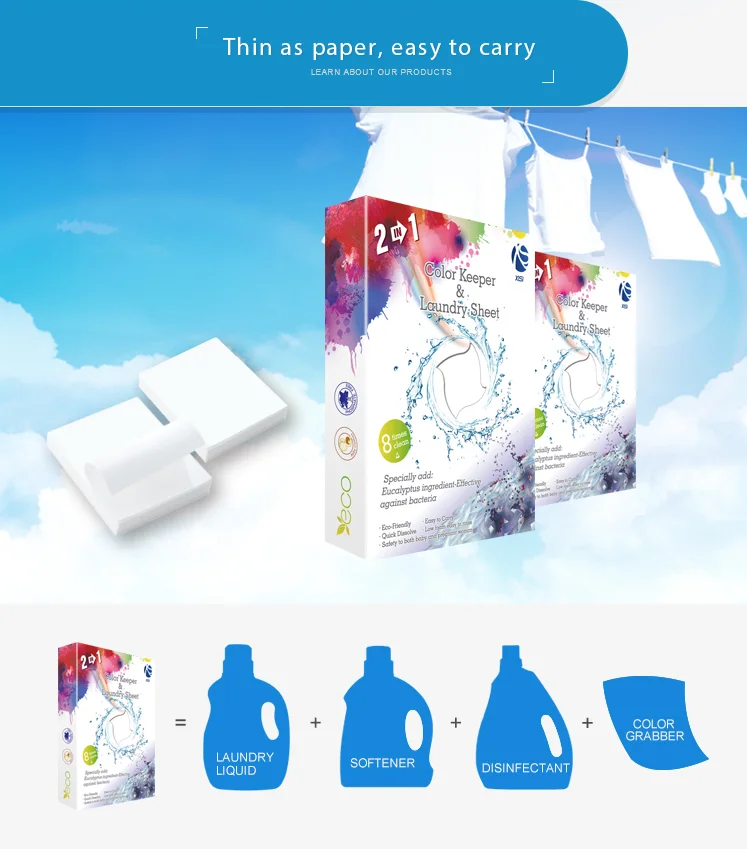 Magic Washing Helper Laundry Detergent Sheets Nonwoven Color Grabber