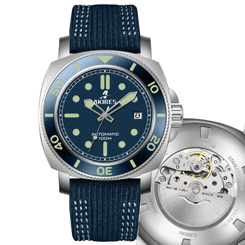 

C3 Luminous stainless steel 10ATM diver automatic 8215 movement watch custom logo wrist watch men