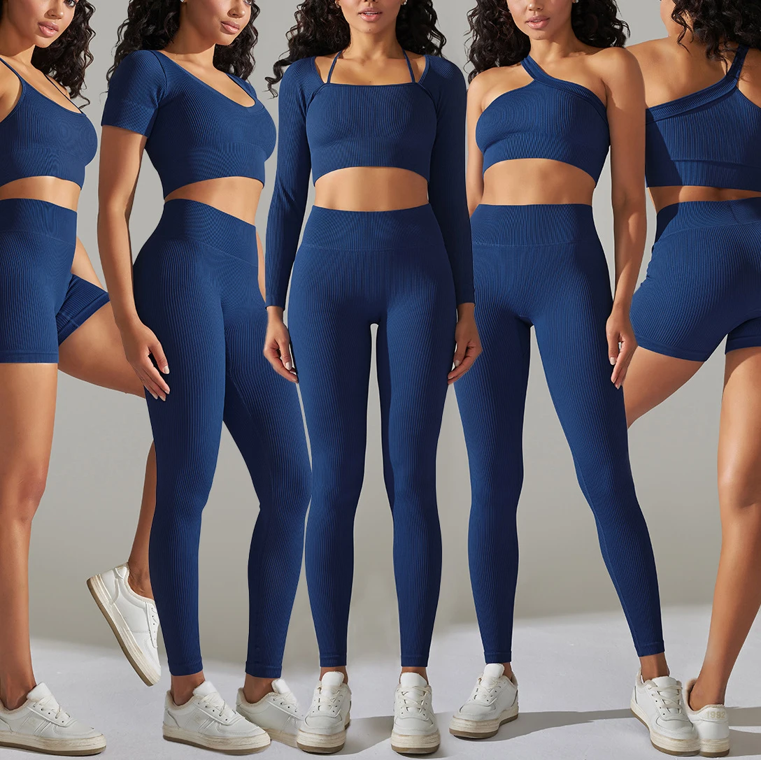 

custom plus size sexy active set seamless sport workout wear beauty back sportswear yoga suit for women