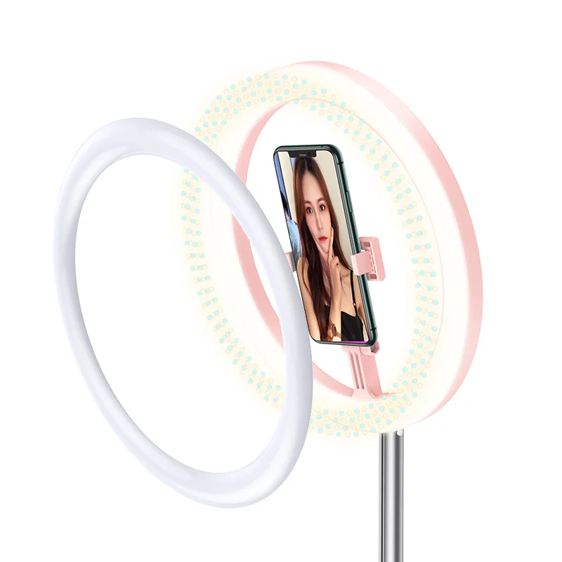 

USAMS ZB120 High Quality Mobile Phone Accessories Led Selfie Circle Ring Fill Light Rechargeable Selfie Light, White, black, pink
