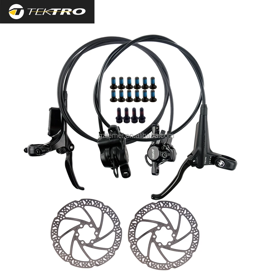 

TEKTRO HD-M520 Hydraulic Disc Brake 800mm/1500mm Aluminum Alloy Rotor Mountain Bike F/R Brakes, Black