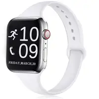 

Youth Teenager Slim Silicone Apple Watch Band Compatible with iWatch Series 4 3 2 1