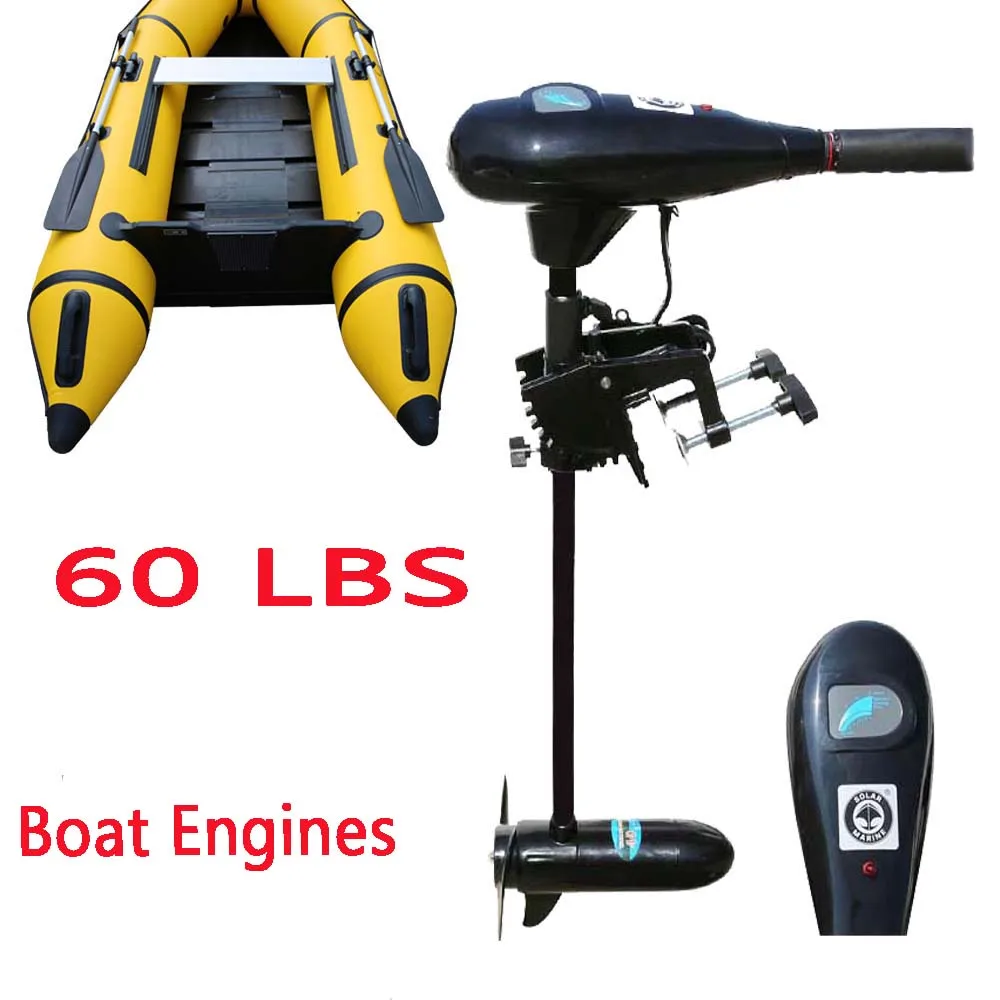 

Solarmarine 60 LBS 12 V Inflatable Fishing Boat Assault Kayak Accessories Speed Boat Engine Electric Outboard Motor For Sale, A5