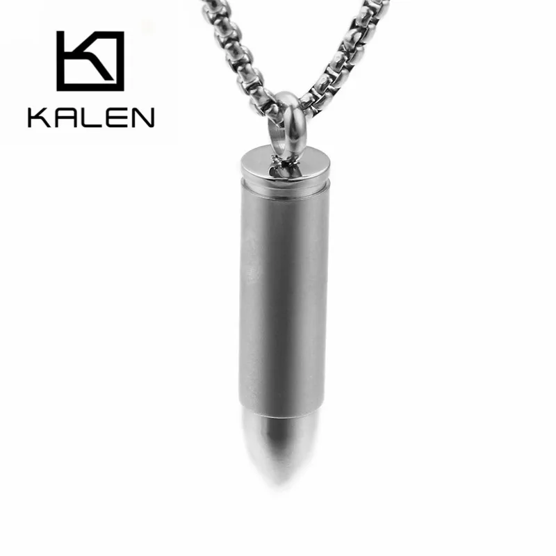 KALEN Pendant Silver Stainless Steel Necklace Men Jewelry